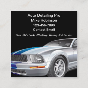 Autodetailing Coole Geschäftskarten Quadratische Visitenkarte