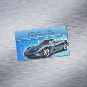 Autodetailing Wassertropfen Magnetische Visitenkarte