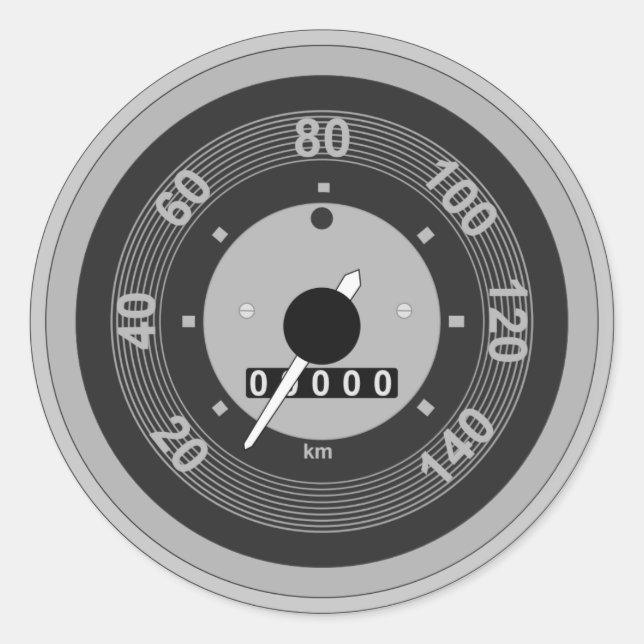 Autodrehzahlmesser Tachometer Runder Aufkleber (Vorderseite)