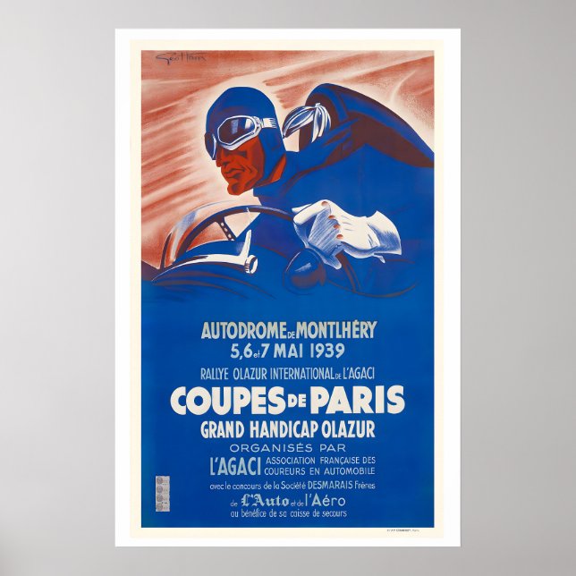 Autodrome of Montlhery France Automobile Rally Poster (Vorne)