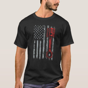 Autoenthusiasten amerikanische Fahne Pistole Muscl T-Shirt