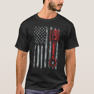 Autoenthusiasten amerikanische Fahne Pistole Muscl T-Shirt