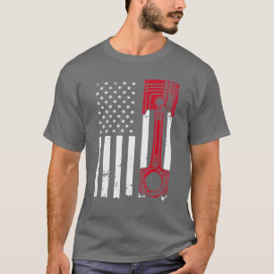 Autoenthusiasten amerikanischen Flag Pistole Muscl T-Shirt