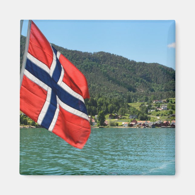 Autofähre in Norwegen Magnet (Vorne)