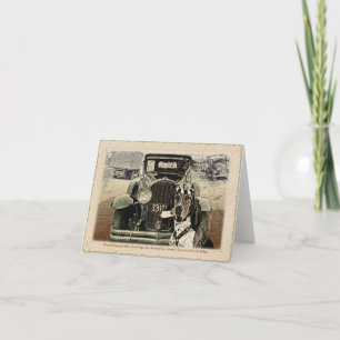 Autofahren Basset-Geburtstagkarte Karte