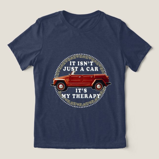 Autofahren ist Therapie Tri-Blend Shirt (Design Vorderseite)