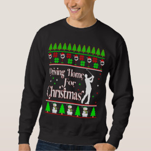 Autofahren Zuhause zu Weihnachten, Ugly Xmas Sweat Sweatshirt