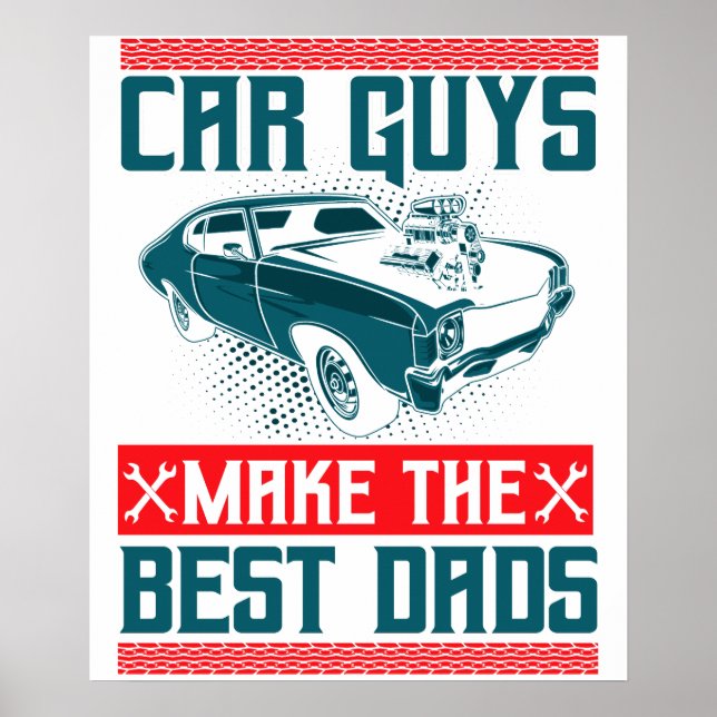 Autofans machen die besten Väter Poster (Vorne)