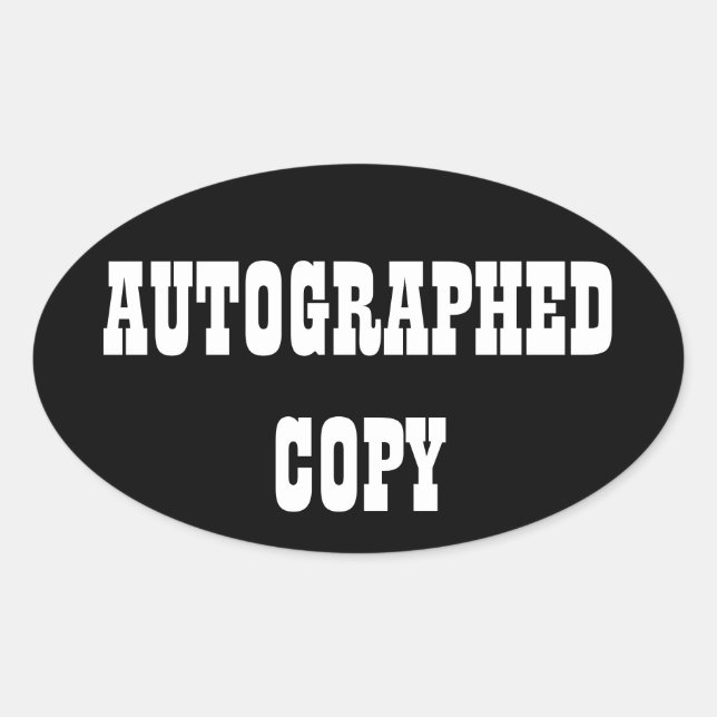 Autografische Kopie - Oval Stickers (#10) (Vorderseite)