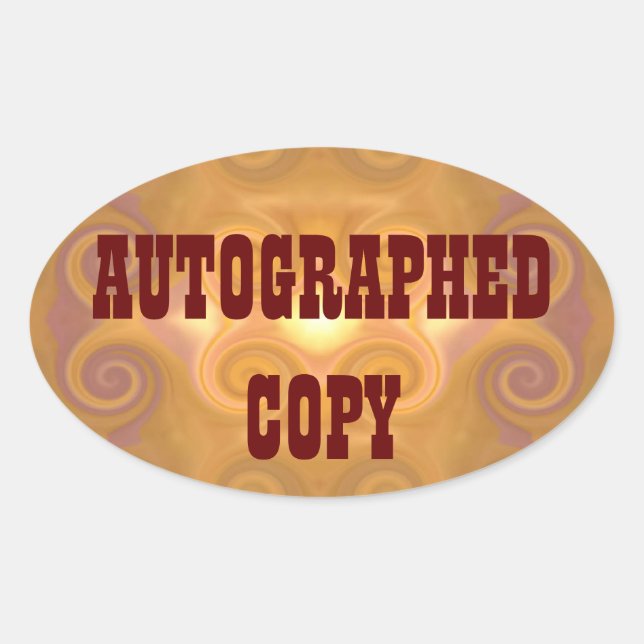 Autografische Kopie - Oval Stickers (#7) (Vorderseite)
