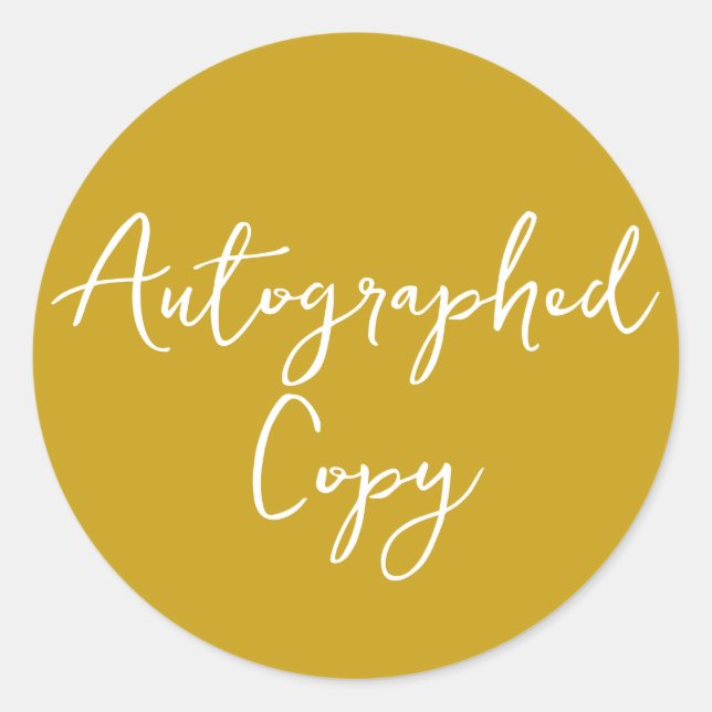 Autografisches Copy Gold Script Sticker (Vorderseite)