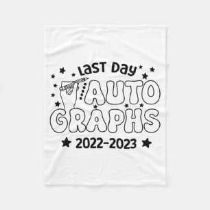 Autogramm 2023 Letzter Schultag 20 Fleecedecke