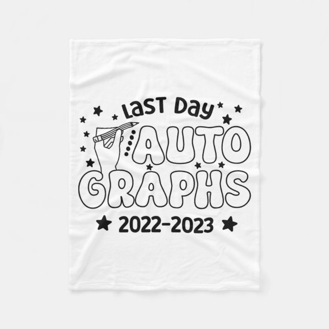 Autogramm 2023 Letzter Schultag 20 Fleecedecke (Vorderseite)