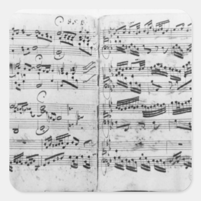 Autogramm des Partita 'Sei gegruesset Quadratischer Aufkleber (Vorderseite)