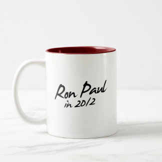Autogramm RON PAULS 2012 Zweifarbige Tasse