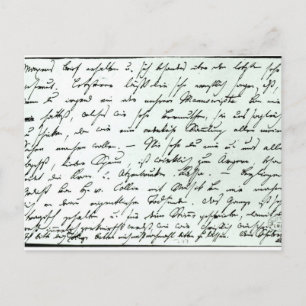 Autogrammbrief von Franz Schubert Postkarte