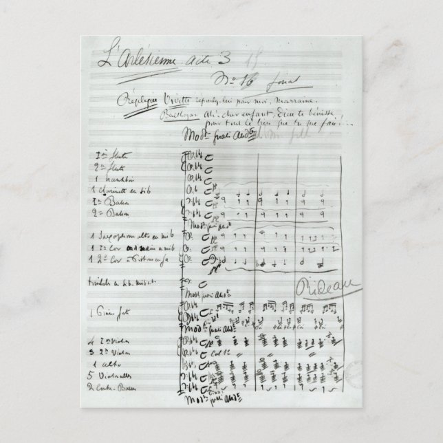 Autogrammzahl nach Akt III Postkarte (Vorderseite)