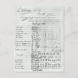 Autogrammzahl nach Akt III Postkarte