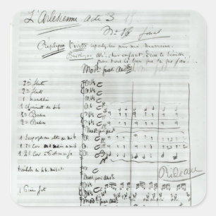 Autogrammzahl nach Akt III Quadratischer Aufkleber
