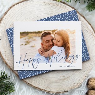 Autograph Happy Holidays Foto Feiertagskarte