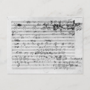 Autograph-Punktbogen für Trio mi bemol opus Postkarte