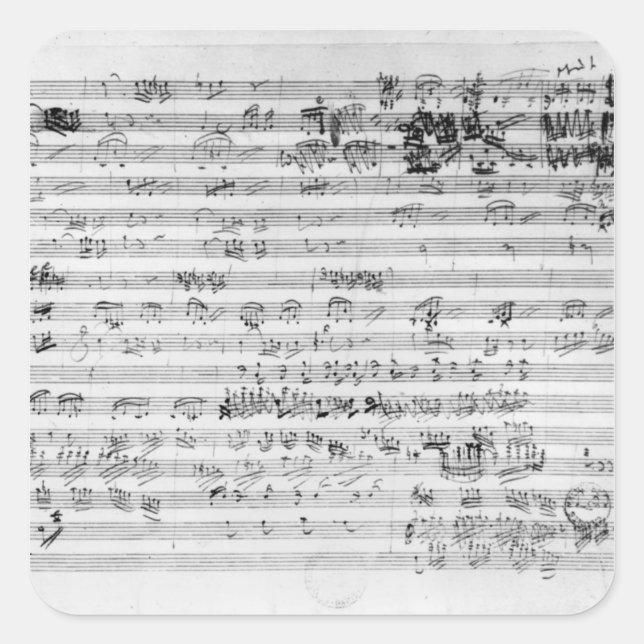 Autograph-Punktbogen für Trio mi bemol opus Quadratischer Aufkleber (Vorderseite)