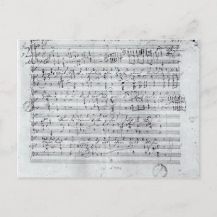 Autograph-Punktzahl für die Lüge 'Des Sangers Habe Postkarte