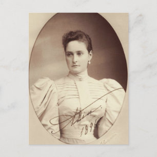 AUTOGRAPH Tsarina Russland Romanov Alix Hesse Postkarte