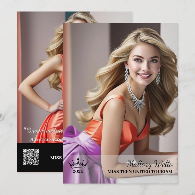 Autographenkarte Feiertagskarte (Vorne/Hinten)