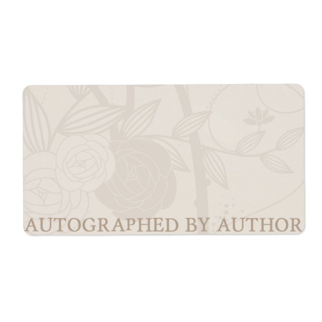Autographiert durch Author Buchzeichen Cream Blume (Vorne)