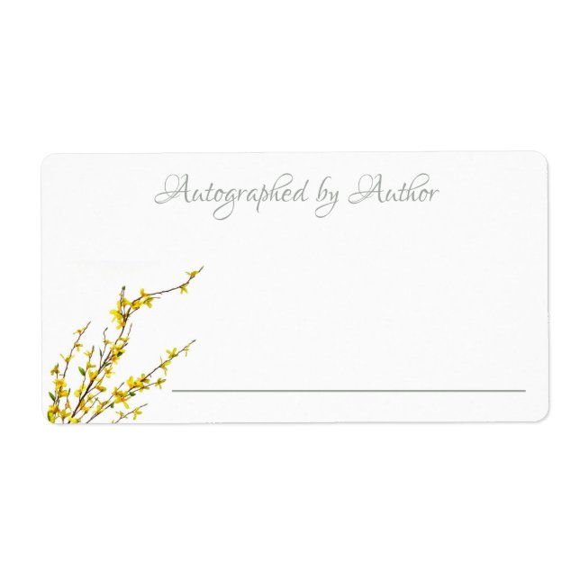 Autographiert durch Autor | Buchzeichen Gelbe Blum (Vorne)
