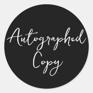 Autographische Kopie Schwarzes Skript Sticker