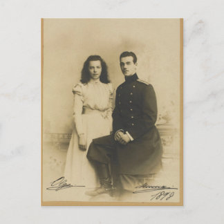 AUTOGRAPHS Michael & Olga Romanov - Russland Postkarte