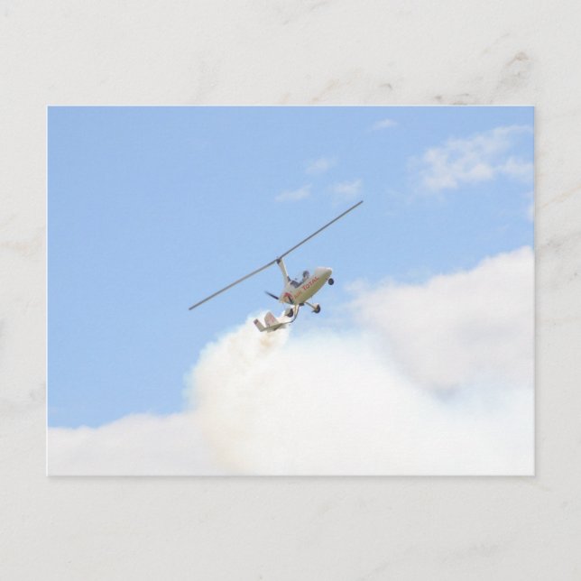 Autogyro im Flug Postkarte (Vorderseite)