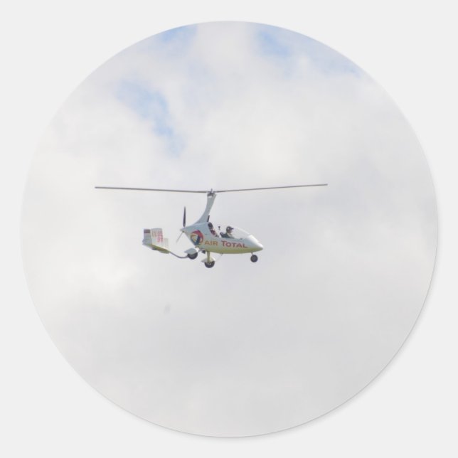 Autogyro Runder Aufkleber (Vorderseite)