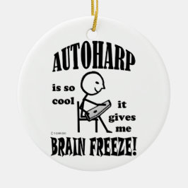 Autoharp, Brain Freeze Keramik Ornament