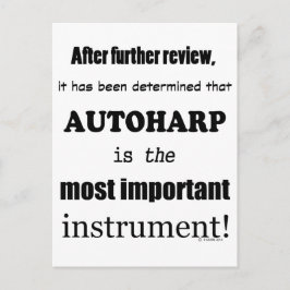 Autoharp das wichtigste Instrument Postkarte