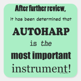 Autoharp der wichtigste Instrumentenquadrat-Aufkle Quadratischer Aufkleber