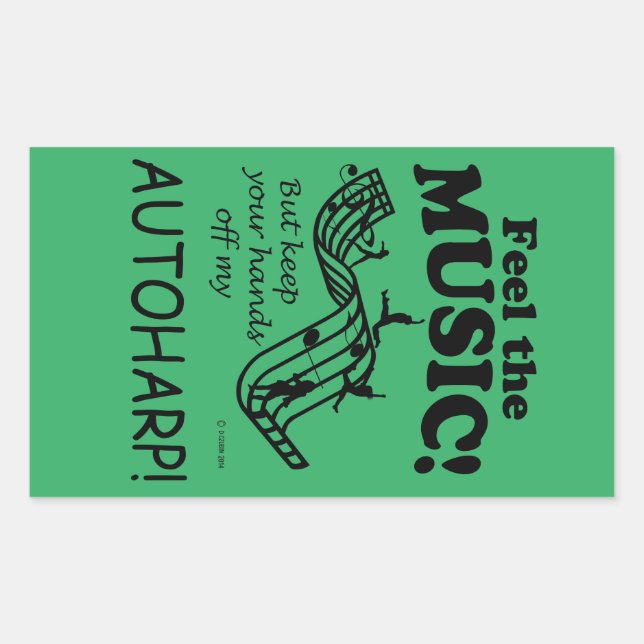 Autoharp fühlen Sie den rechteckigen Aufkleber für (Vorderseite)