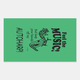 Autoharp fühlen Sie den rechteckigen Aufkleber für