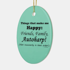 Autoharp macht mich glücklich keramik ornament