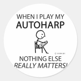 Autoharp Nichts Wichtiges Runder Aufkleber