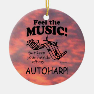 Autoharp spürt die Musik Keramik Ornament