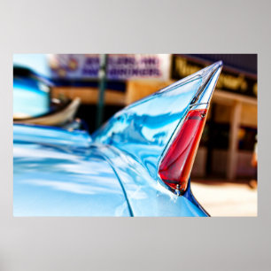 Autoheck aus den 50er Jahren Poster