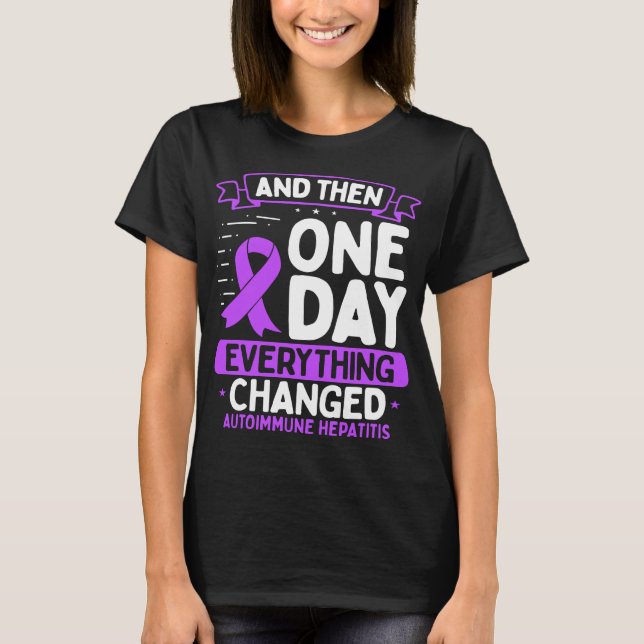 Autoimmune Hepatitis Awareness  Warrior Ribbon T-Shirt (Vorderseite)