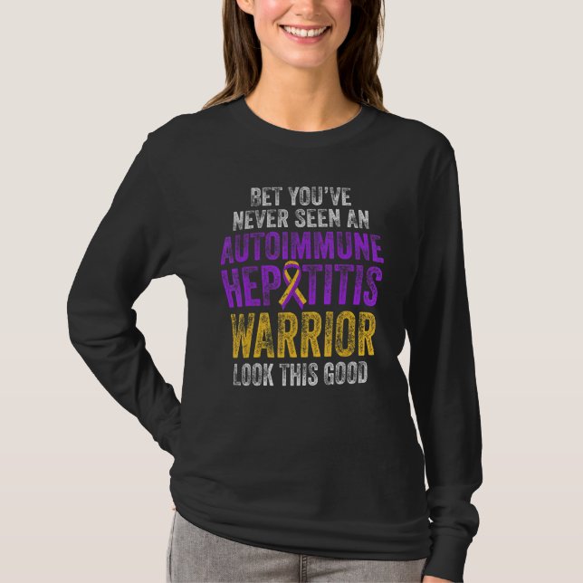 Autoimmune Hepatitis Survivor Warrior 3 T-Shirt (Vorderseite)