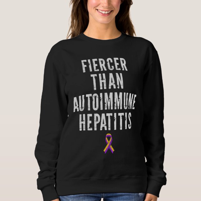 Autoimmune Hepatitis Survivor Warrior Sweatshirt (Vorderseite)