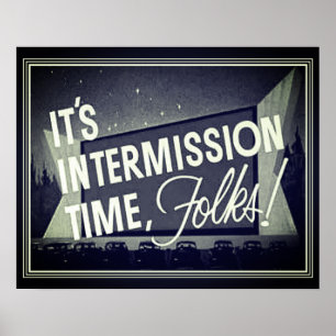 Autokino "Es ist Pause, Leute" Poster