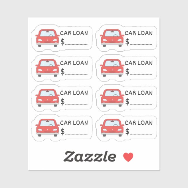 Autokreditanleihe Erinnerung Bill Due Tracker Bujo Aufkleber (Blatt)