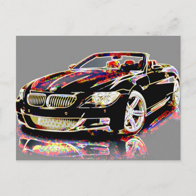 Autokunst Postkarte (Vorderseite)